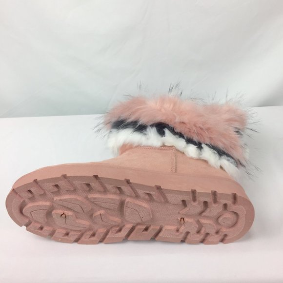 💟💟PINK SUEDE FURRY BOOTS💟💟 - Picture 4 of 6